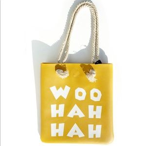 Woo Hah Hah Yellow White Shoulder Bag w/Wallet